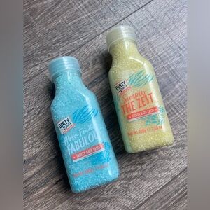 Dirty Works bath salts X 2 New in bottle - citrus and fruity
